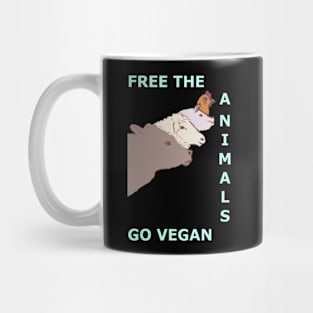 Free the Animals - Go Vegan Mug